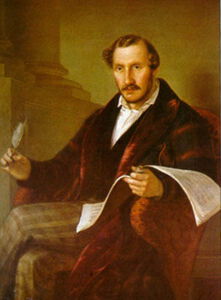 Gaetano Donizetti (Portrait von Giuseppe Rillosi, 1848); via Wikimedia Commons