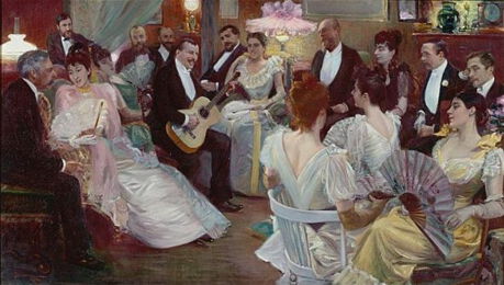 Pierre Georges Jeanniot: Salon de madame Lemaire