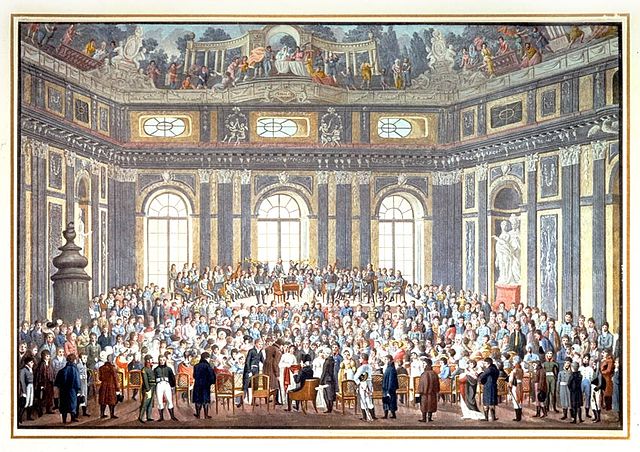 Aufführung der Schöpfung 1808 im Festsaal der alten Universität Wien; via Wikimedia Commons